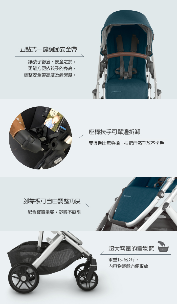 美國UPPAbaby - VISTA V2 王者之尊旗鑑：雙寶推車-黑色啞光 JKE-15.1kg