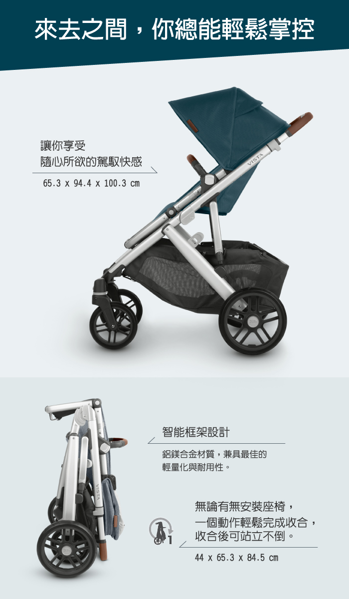 美國UPPAbaby - VISTA V2 王者之尊旗鑑：雙寶推車-黑色啞光 JKE-15.1kg