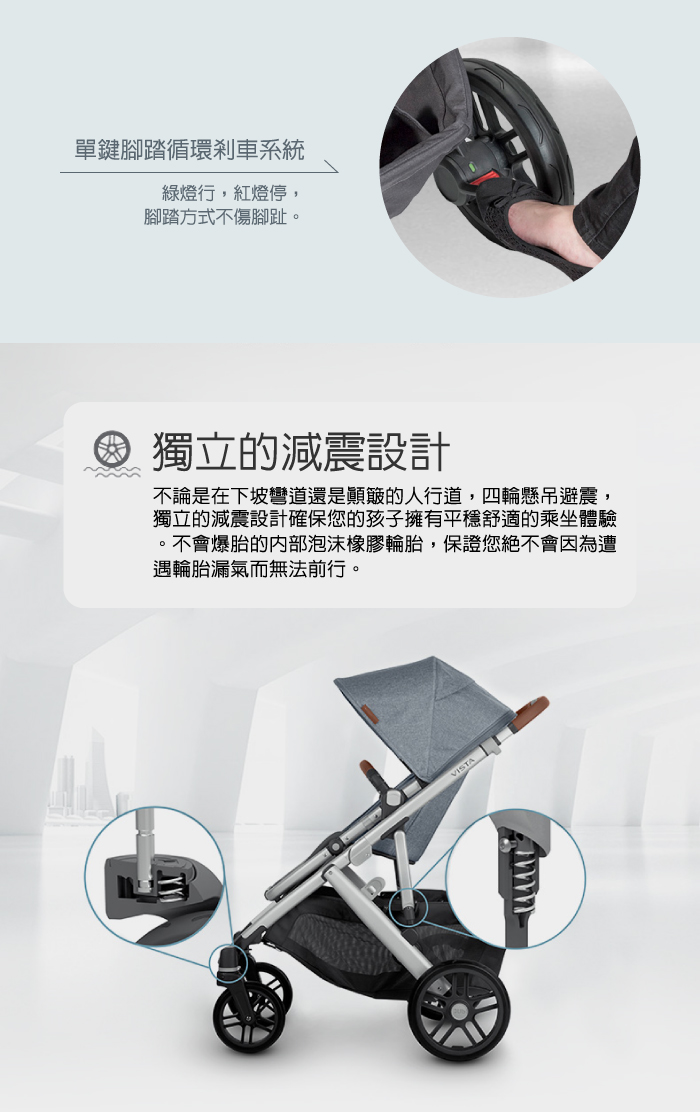 美國UPPAbaby - VISTA V2 王者之尊旗鑑：雙寶推車-黑色啞光 JKE-15.1kg